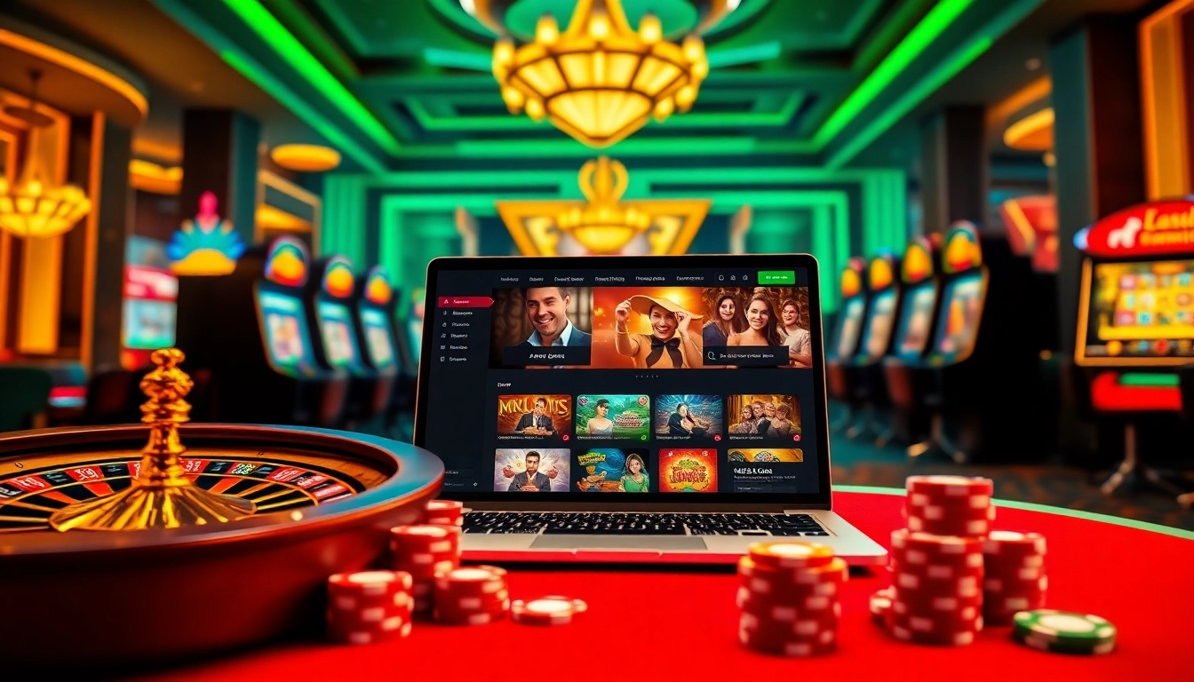 Players engaging in thrilling games at Lucky88 online casino with vibrant graphics and luxury ambiance.