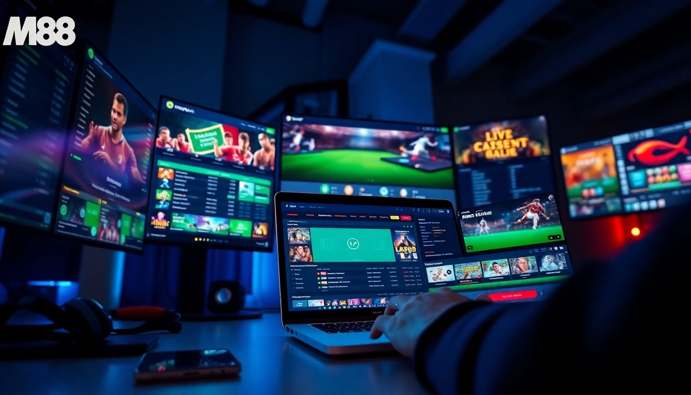 Dynamic online betting interface of m88.com.mx showcasing vibrant sports and casino options.