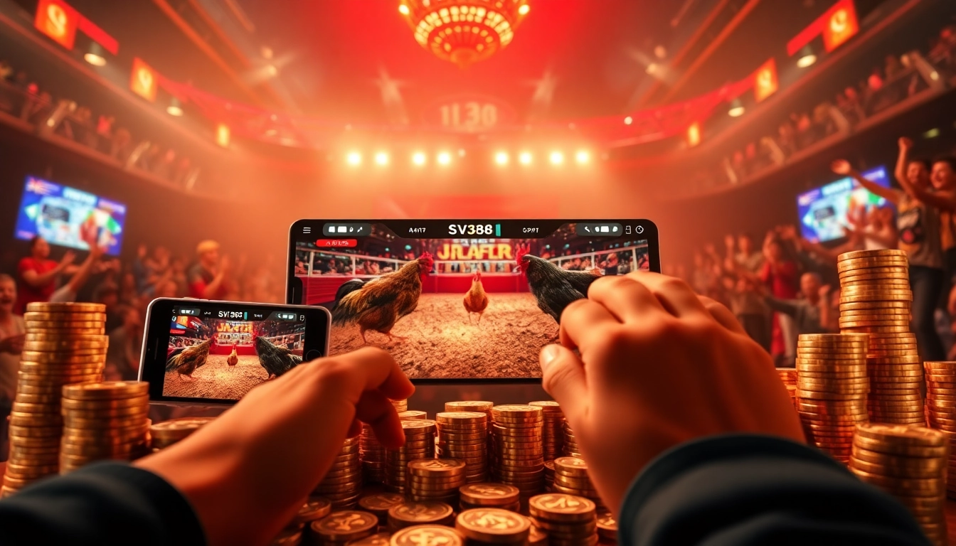 Experience live cockfighting action on SV368win.live with dynamic visuals and immersive betting.