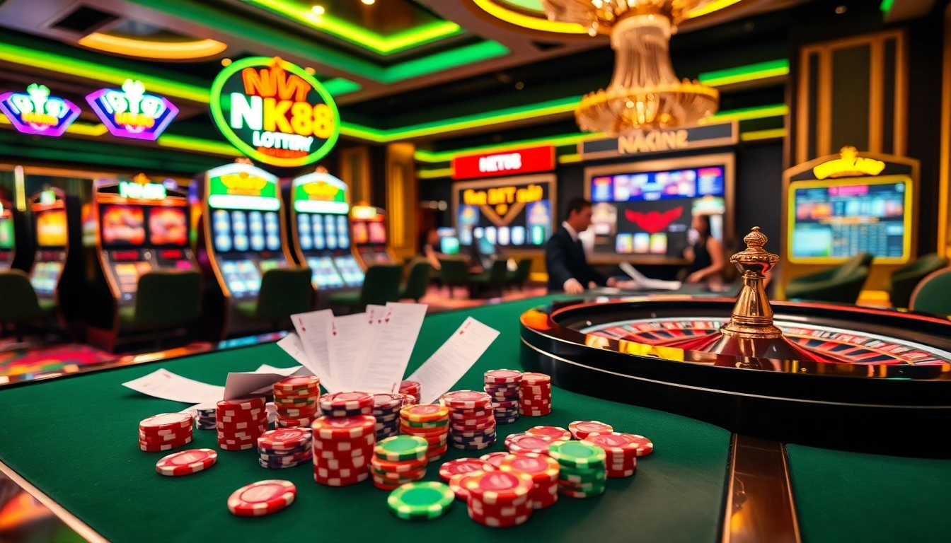 Xổ Số NK88 platform showcasing players engaging in intelligent gambling strategies and winning.