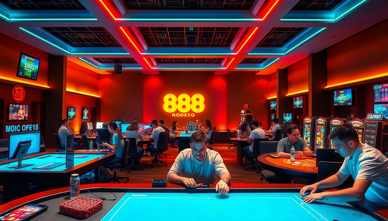 Experience the thrill of 888b.rodeo with an exciting online gaming scene featuring dynamic interactions and vibrant design.