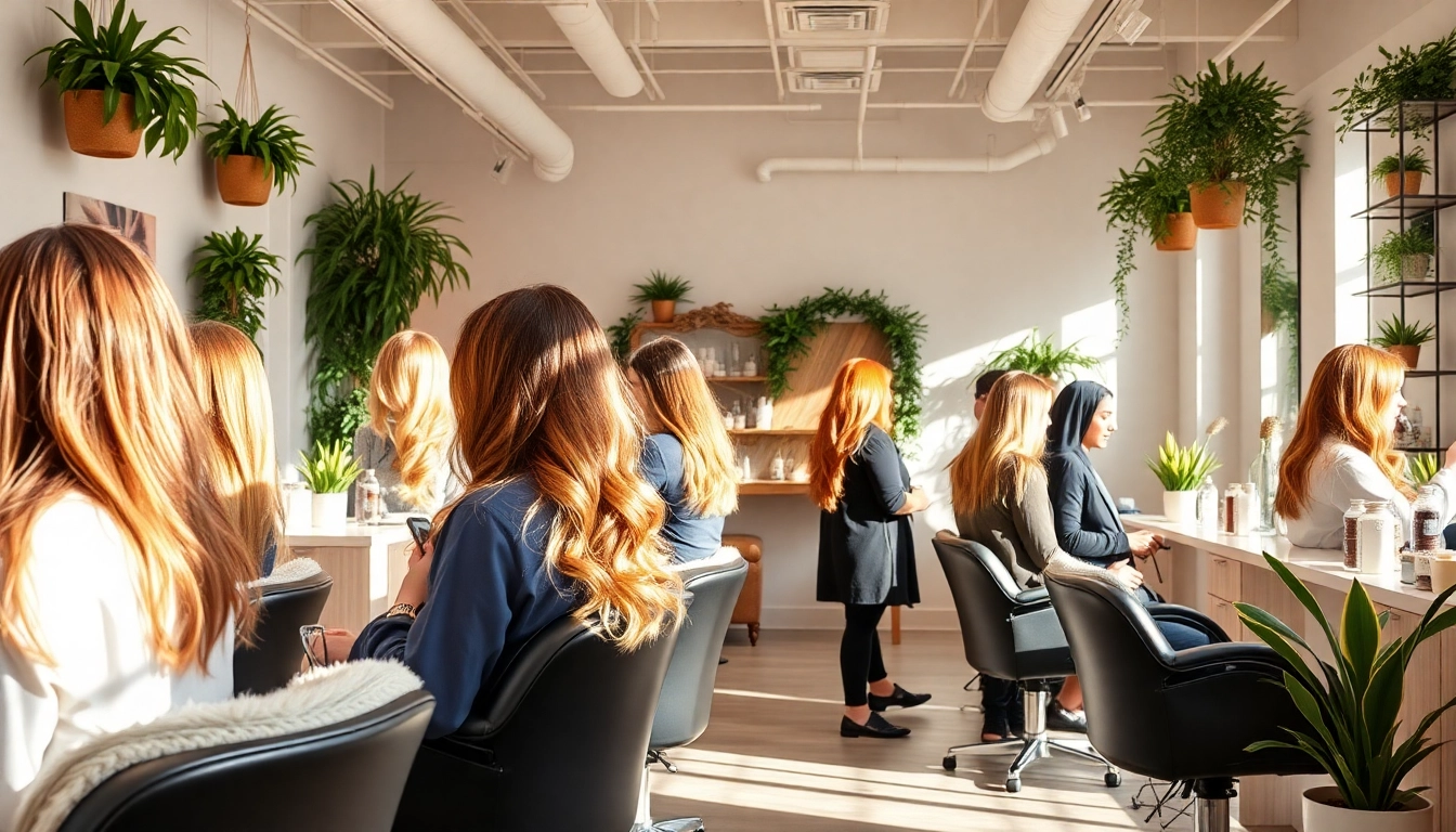 Best hair salon San Diego ambiance with expert stylists creating vibrant hair transformations.